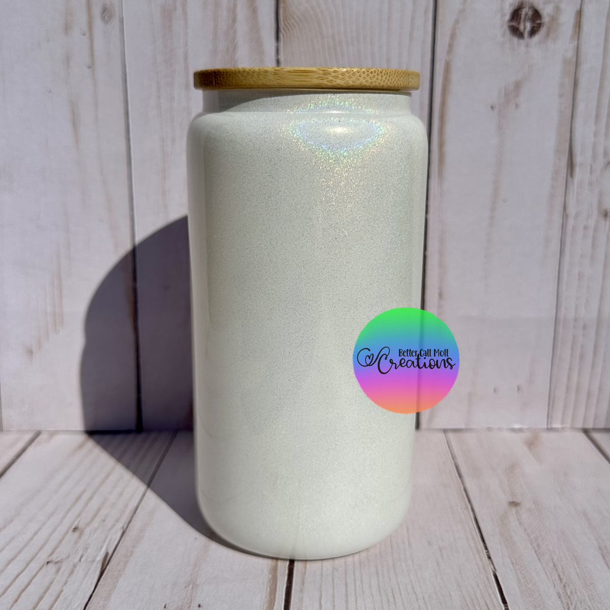 16oz Fine White Iridescent Glitter