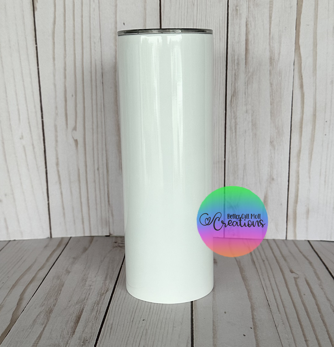 20oz Straight Skinny Glitter Tumbler Silver – Sublimation Blanks