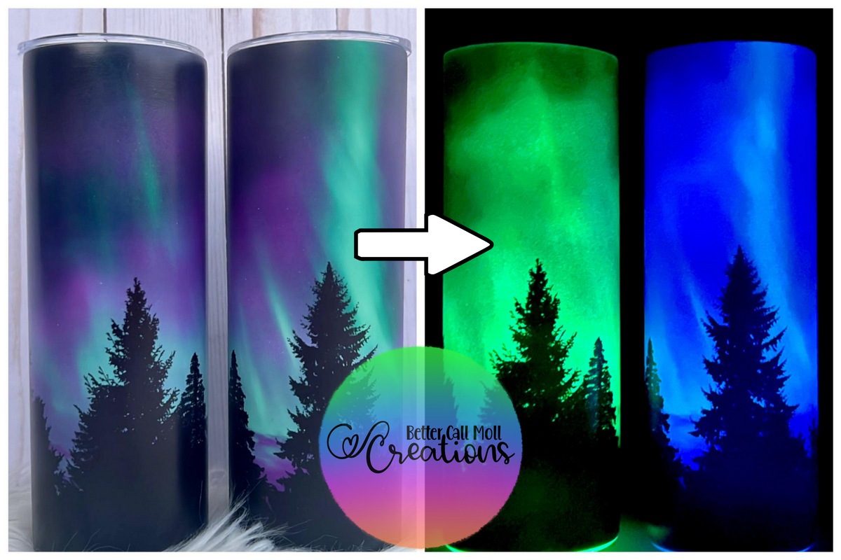 20oz Glow-in-the-Dark Skinny Straight Sublimation Tumbler Blank